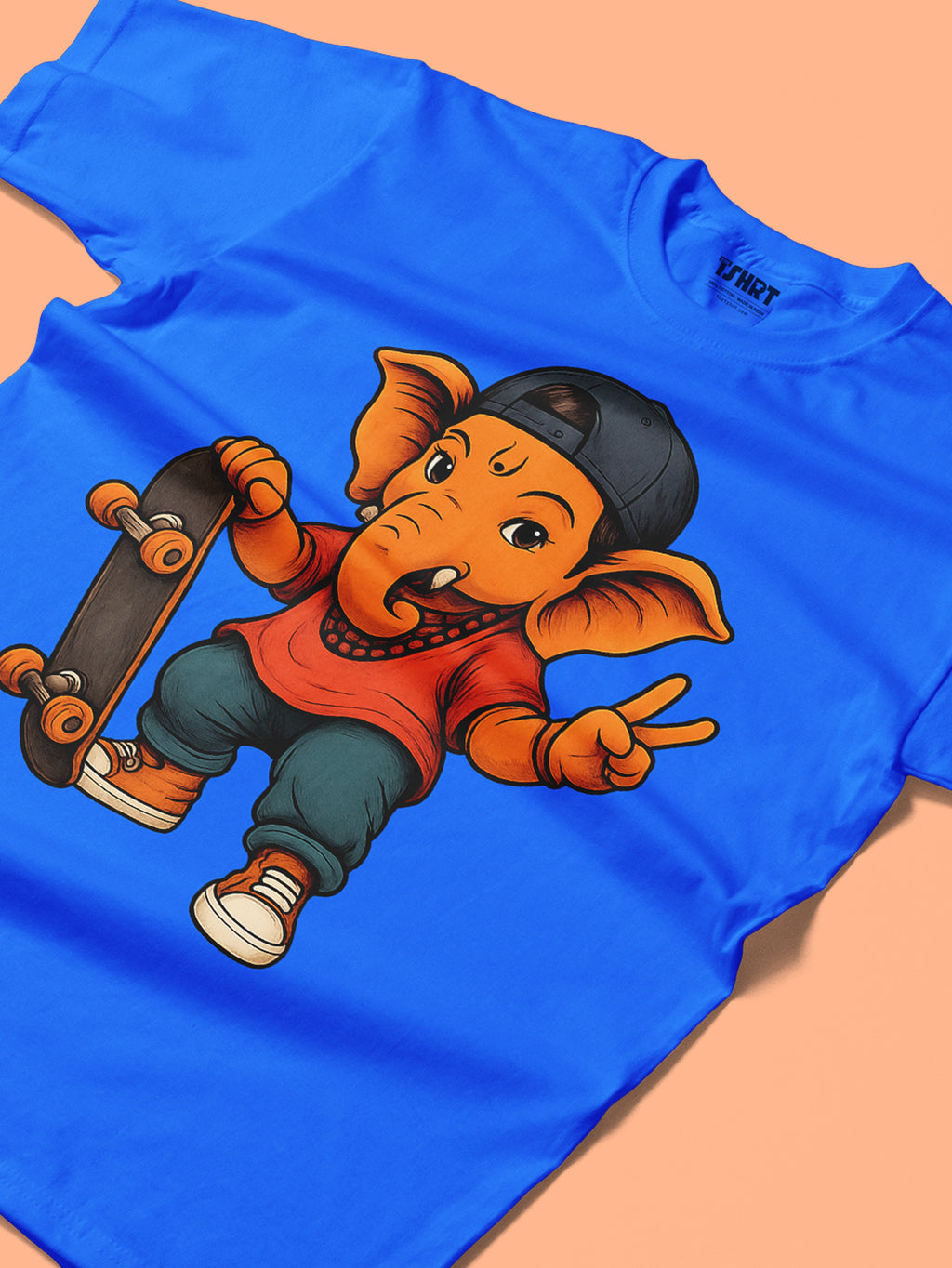 Skate-Board Ganpati T-shirt for Kids