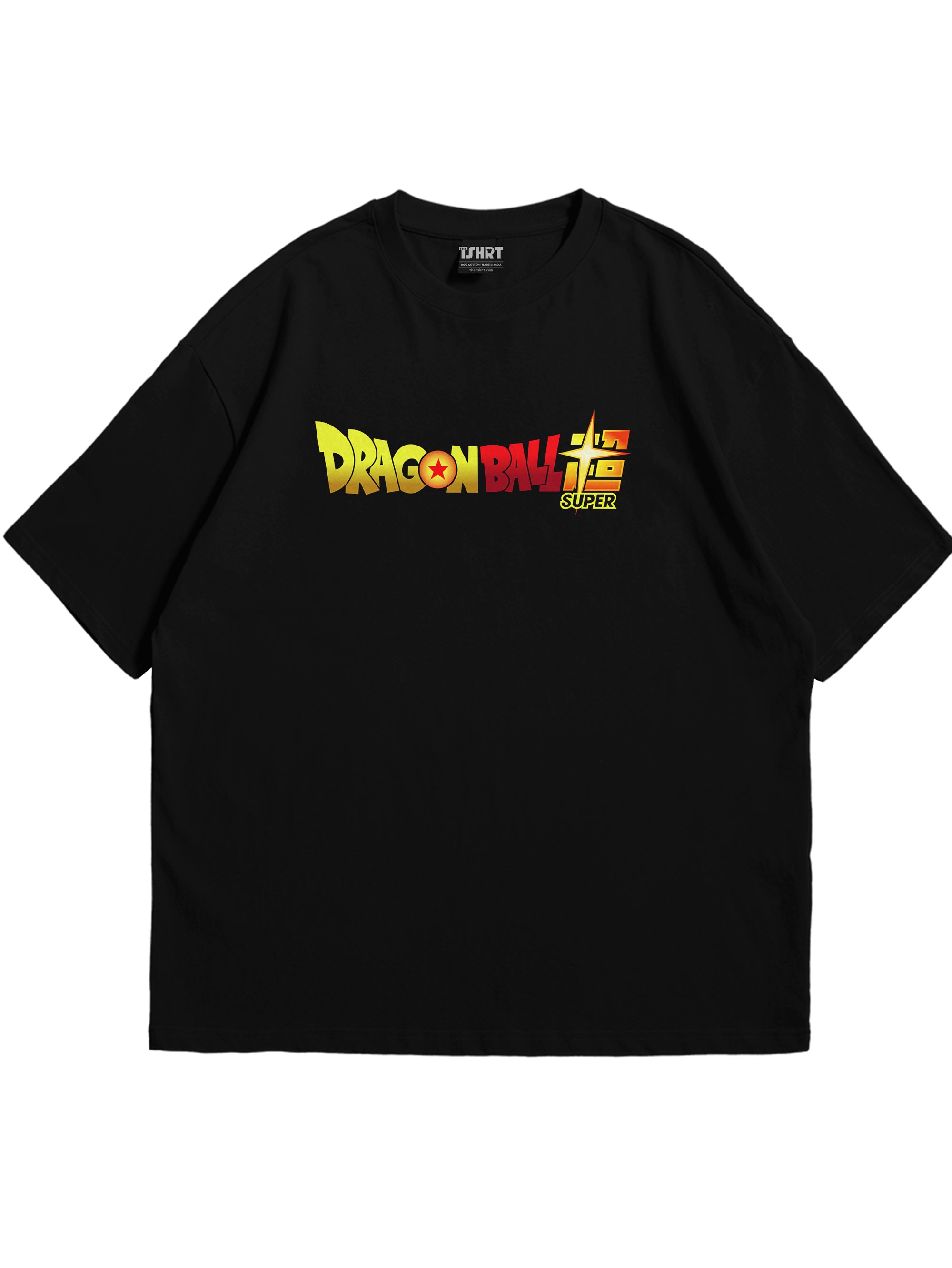 black oversize tshirt back​ anime print