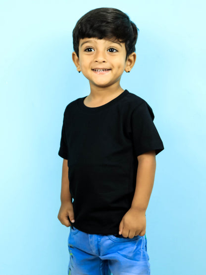 boys plain black t shirt