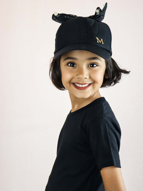 Black Cotton T-shirt For Baby Girl Online