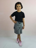 Buy Black Cotton T-shirt For Baby Girl (Age: 1-6 Yrs) Online