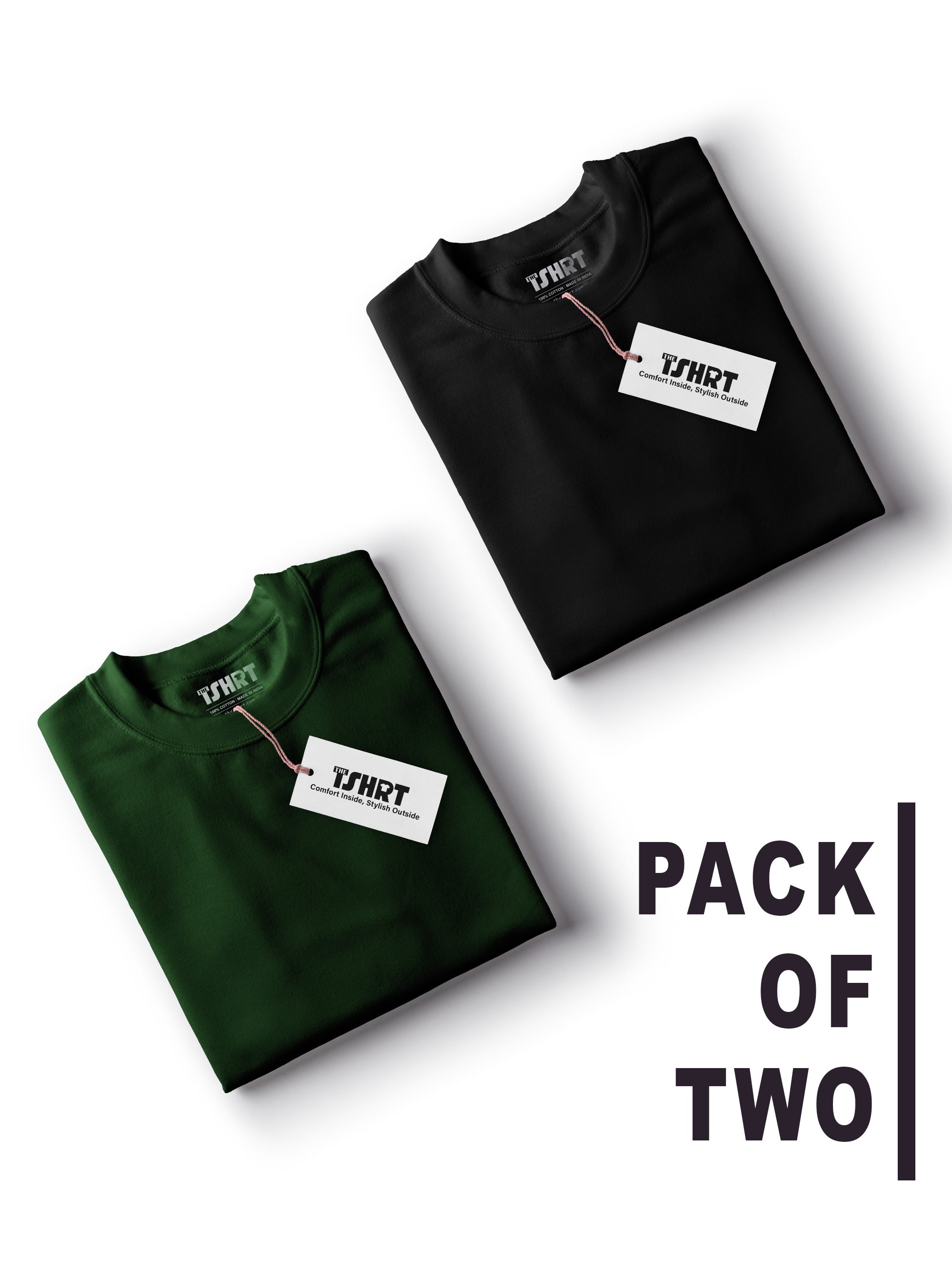 Pack of 2 - Dark Green & Black