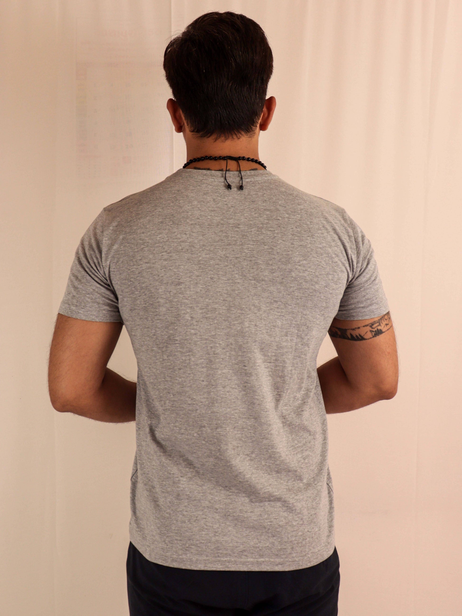 Buy grey melange t shirt men online