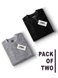Pack of 2 - Grey Melange & Black