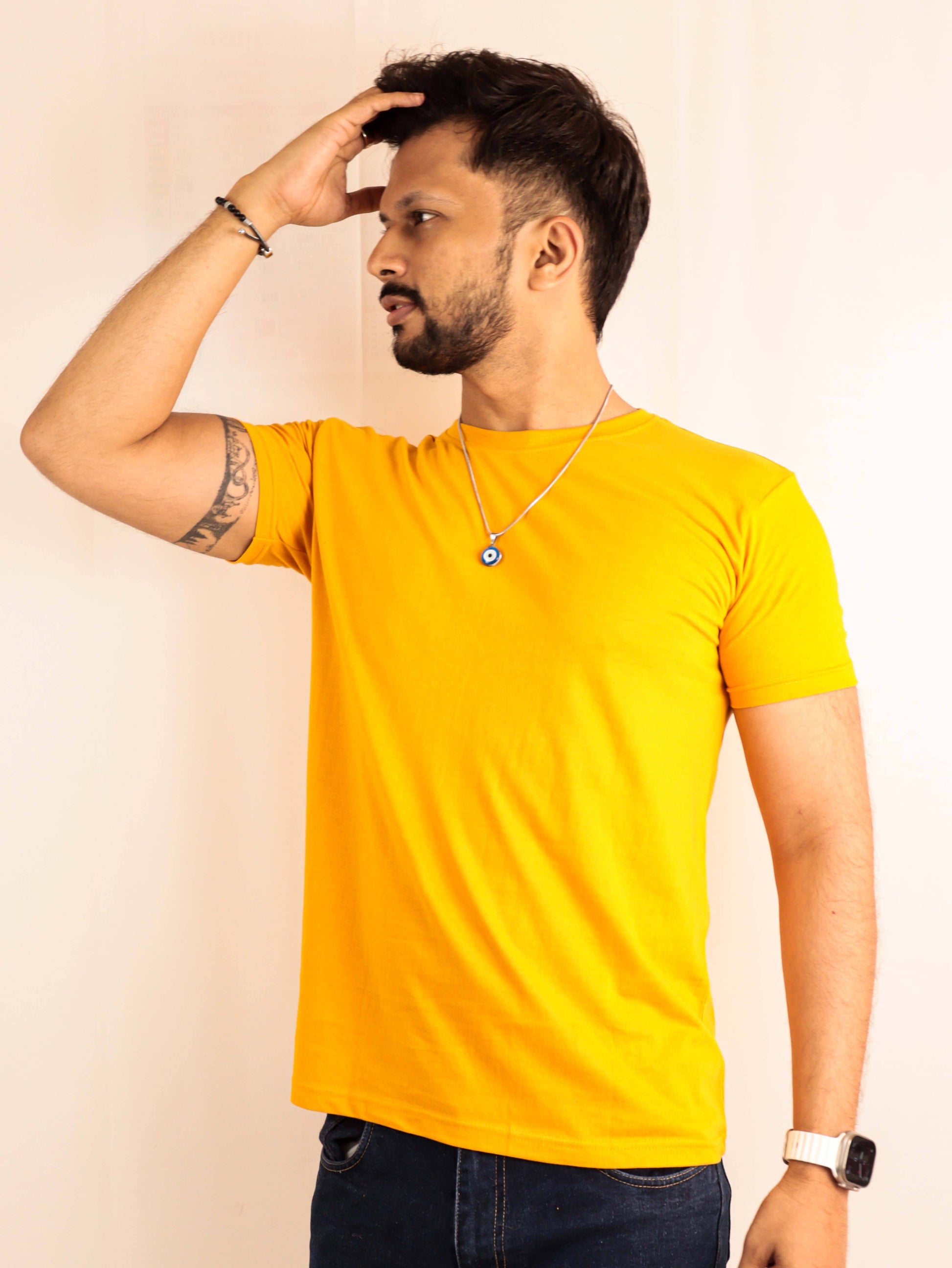 mustard yellow t shirts online shopping