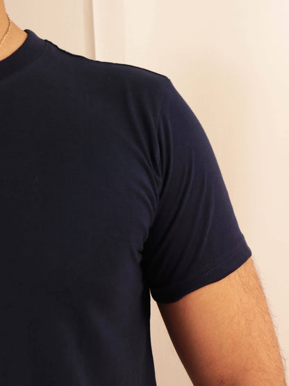 buy plain navy blue t-shirt for men online