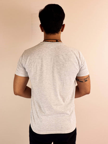 Cotton white melange t shirt online