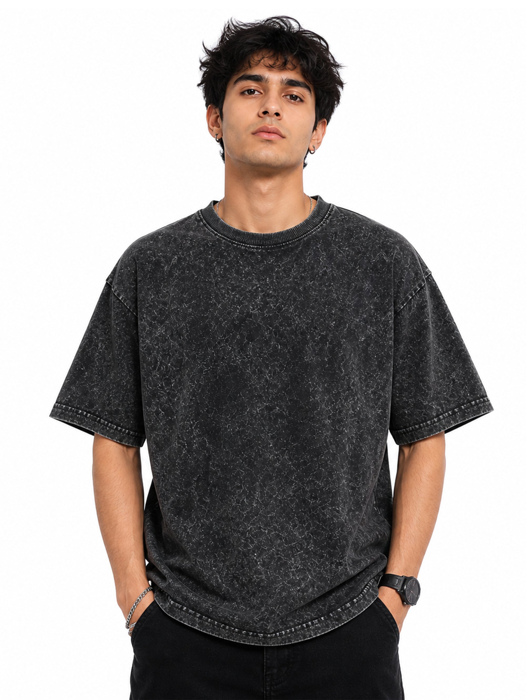 ACID WASH OVERSIZED T-SHIRT - 240 GSM