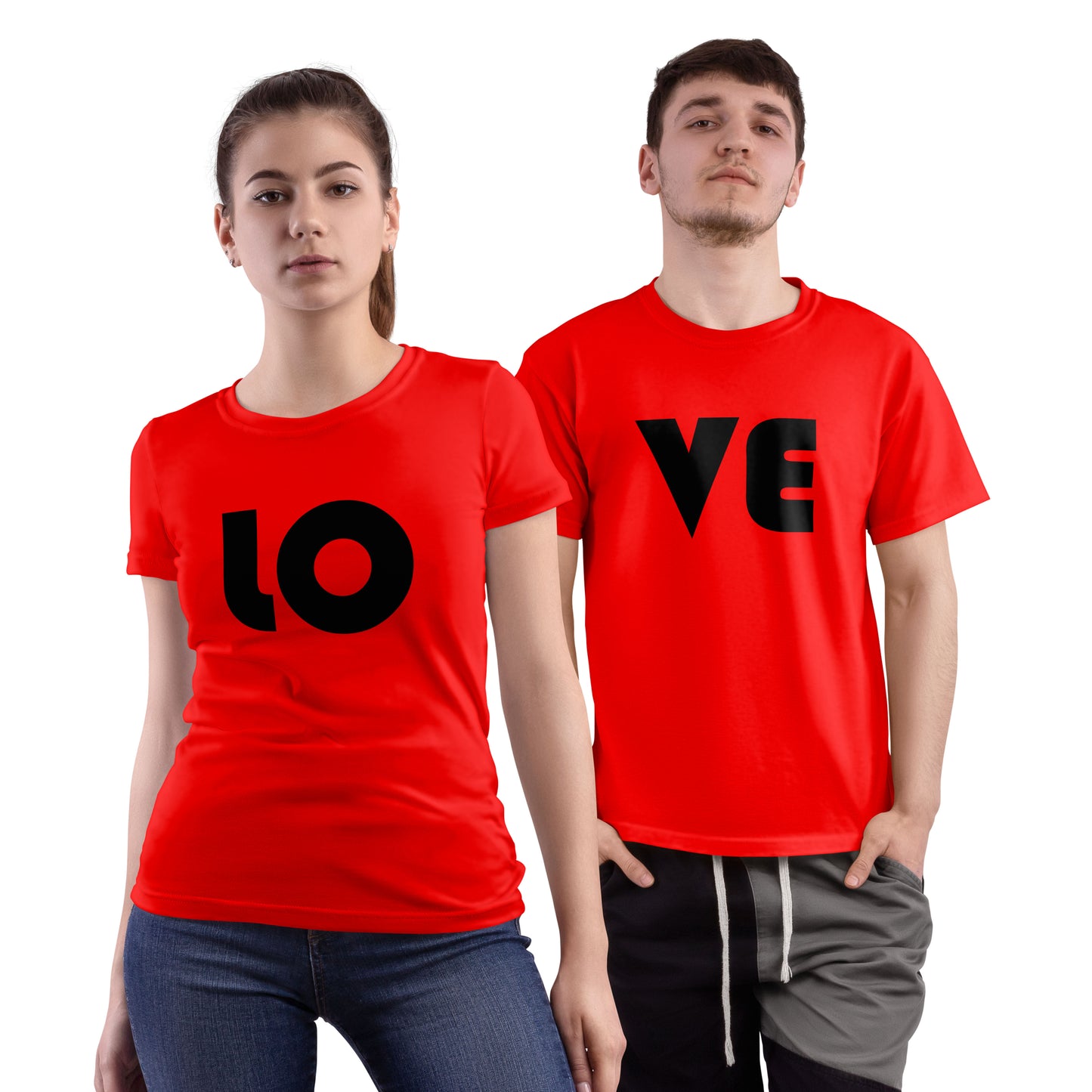 Pure cotton couple love t shirt online