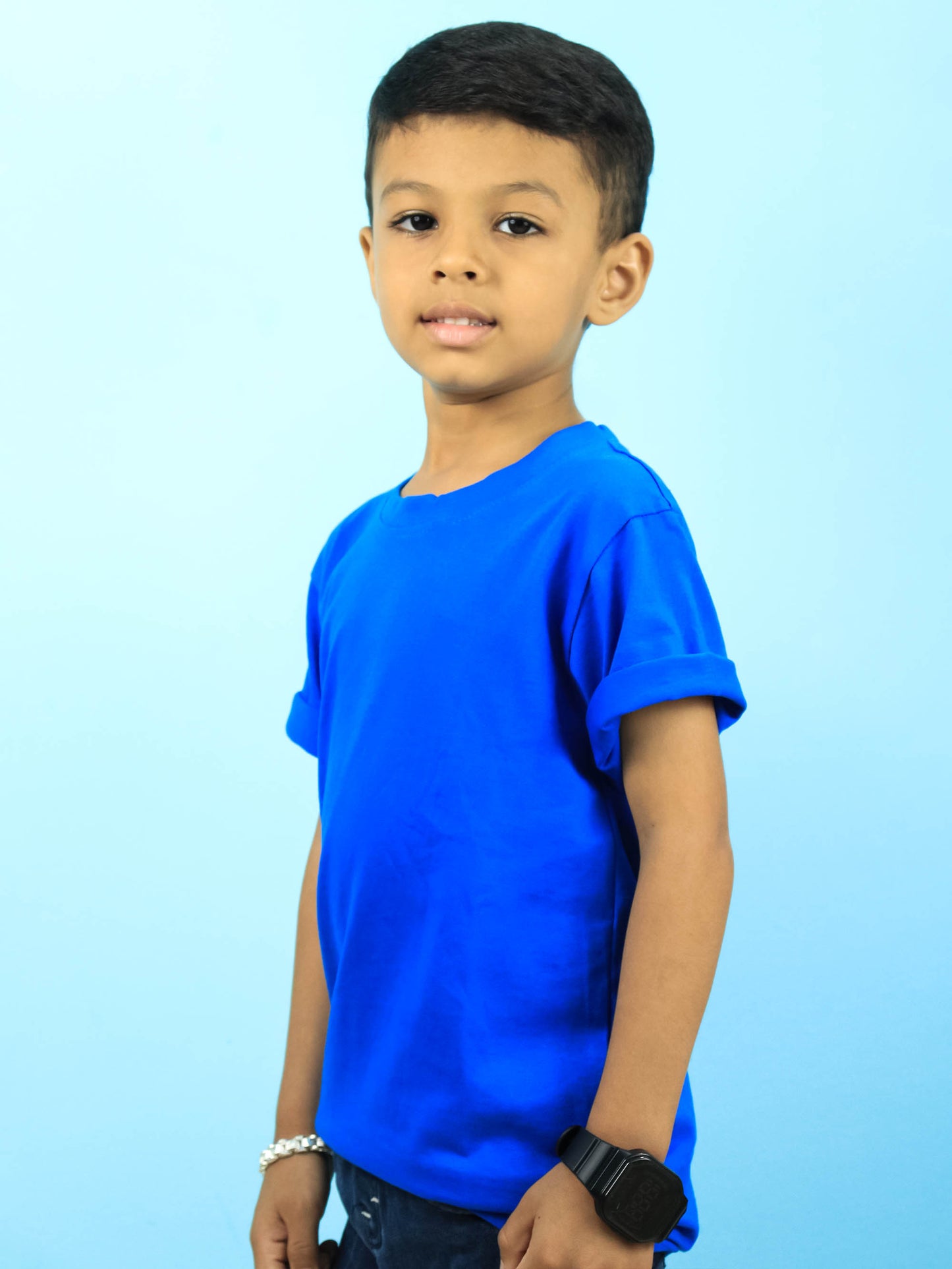 kids plain royal blue tshirt